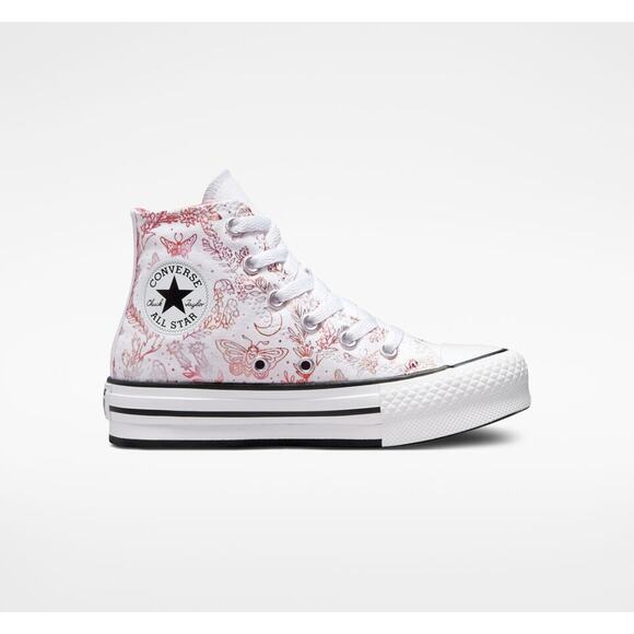 Converse Chuck Taylor Girls EVA Lift Platform Butterfly Shine Shoes US 2.5 - Picture 1 of 13